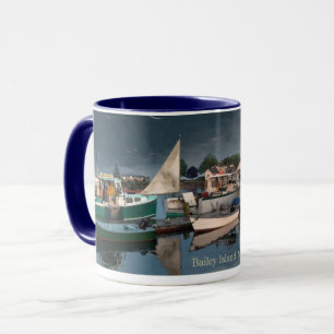 Båtar i hamn i Bailey Island Maine Coffee Mugg