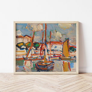 Båtar i hamn Samuel John Peploe Poster