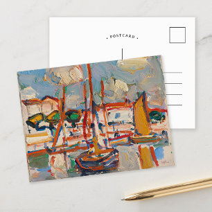 Båtar i hamn Samuel John Peploe Vykort