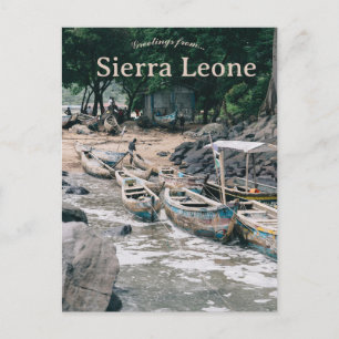 Båtar i hamnen i Kent Sierra Leone Vykort