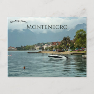 Båtar i Kotor Montenegro vykort