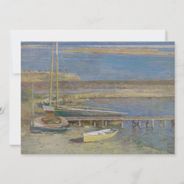 Båtar i landning (New England Ligcape) Kort (Framsida)