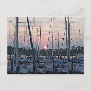 Båtar i New Bern-vykort Vykort