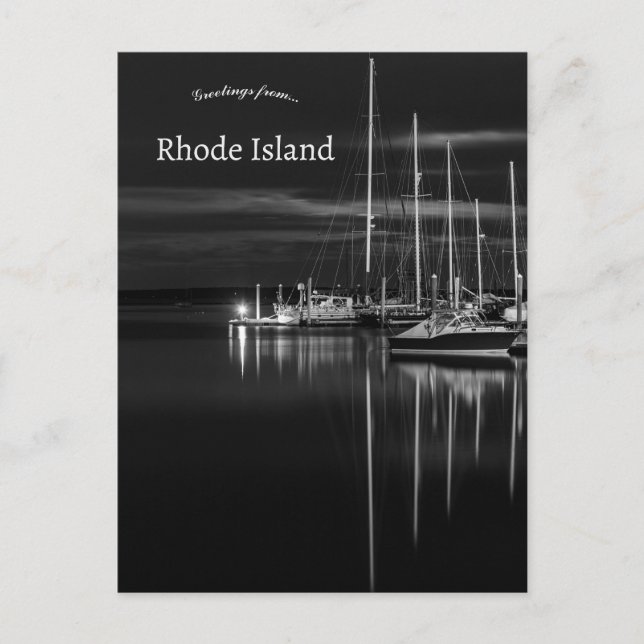 Båtar i norra Kingstown Rhode island Vykort (Framsida)