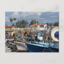 Båtar i Paphos hamn Vykort