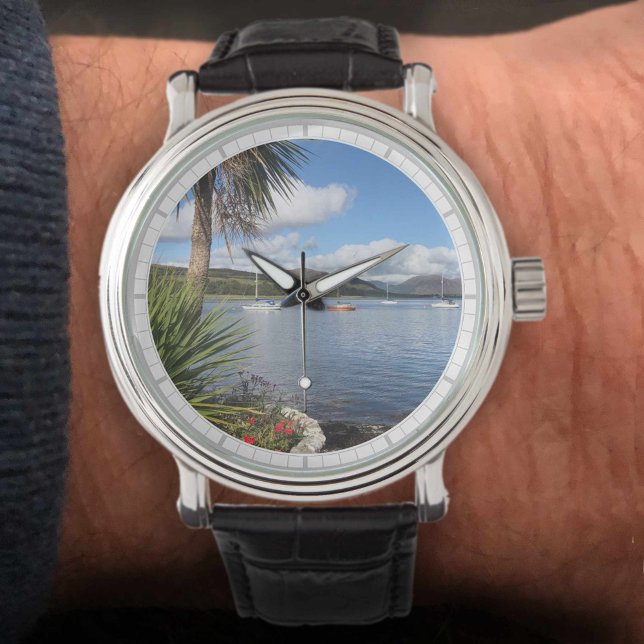 Båtar i Port Bannatyne, Isle of Bute, Skottland Armbandsur (Skapare uppladdad)