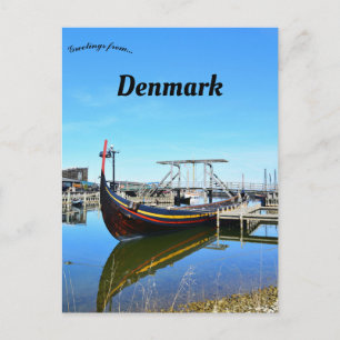 Båtar i Roskilde Danmark Vykort