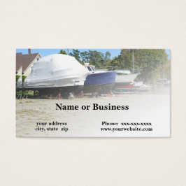 Båtar i torrdocka visitkort