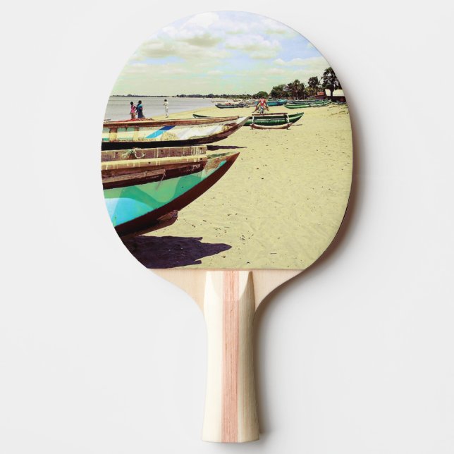 Båtar i Tropiska Beach Pingisracket (Framsidan)