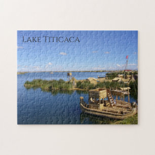Båtar med sjö titicaca pussel