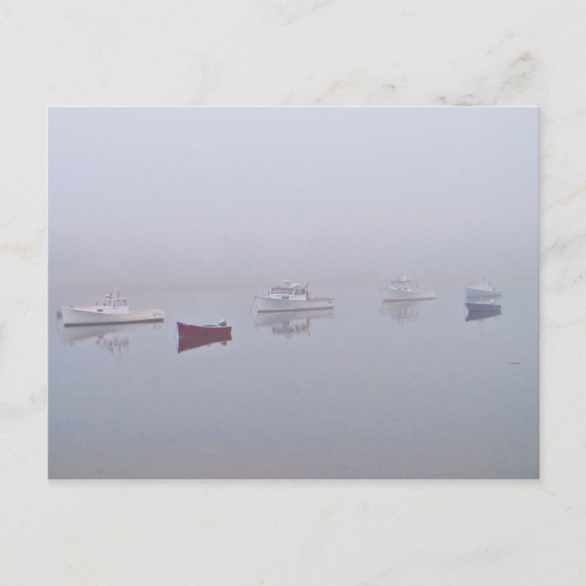 Båtar på Cape Porpoise Harbour i Kennebunkport, ME Vykort (Framsida)