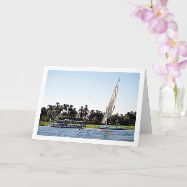 Båtar på floden Nilen, Luxor Kort (Orkide)