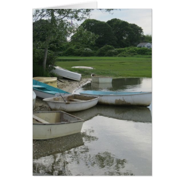 "Båtar som är spridda i kusten" OBS Kort (Framsidan)