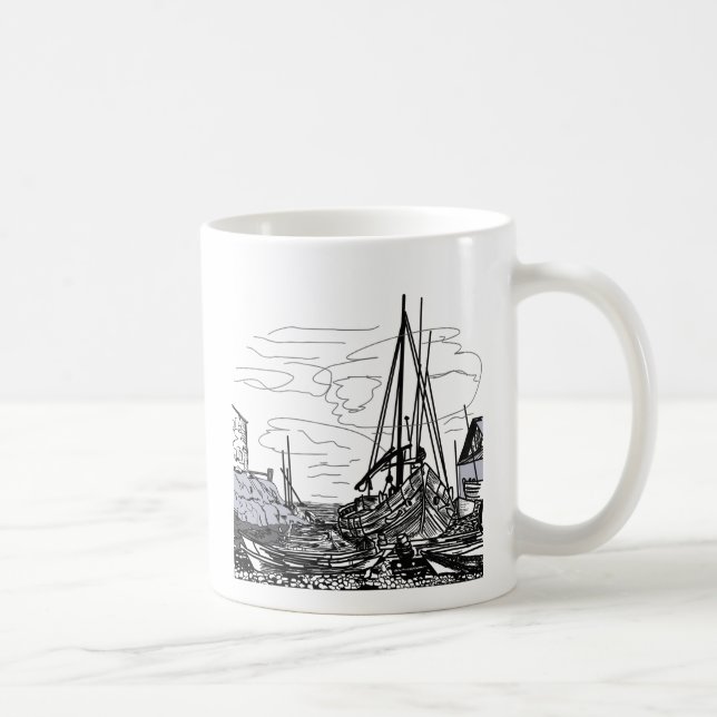 Båtar till havs kaffemugg (Höger)