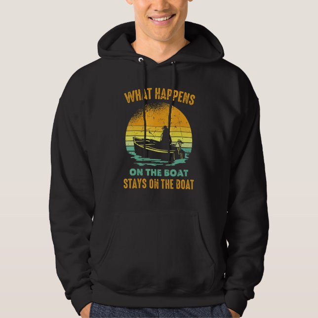 Båtar - vad som händer vid båtstationerna på båten hoodie (Framsida)