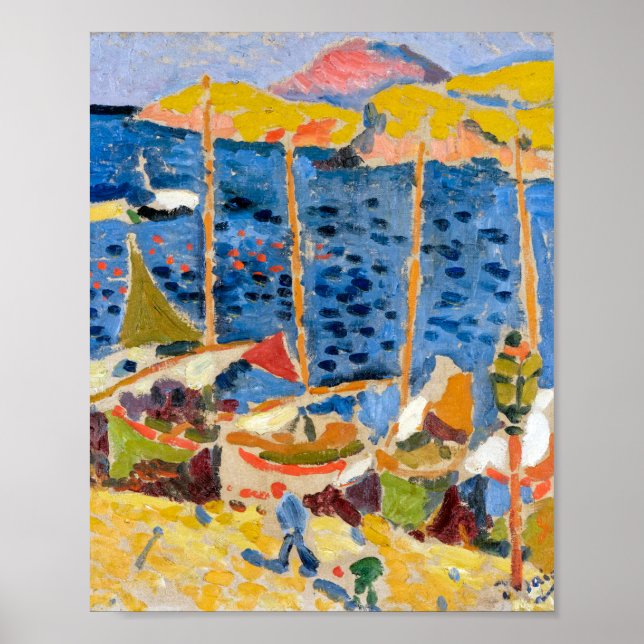 Båtar vid Collioure hamn | Andre Derain | Poster (Framsidan)