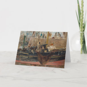 Båtar vid kajen Berthe Morisot Kort