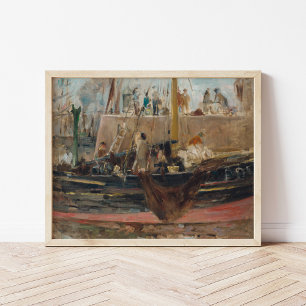 Båtar vid kajen Berthe Morisot Poster