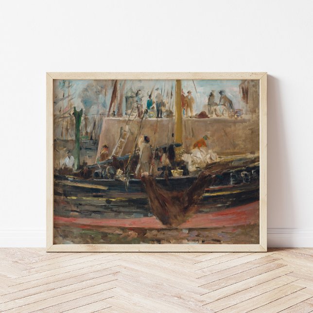 Båtar vid kajen | Berthe Morisot Poster (Skapare uppladdad)