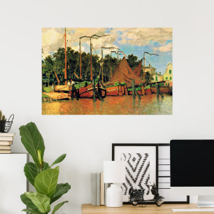 Båtar vid Zaandam av Claude Monet, Poster