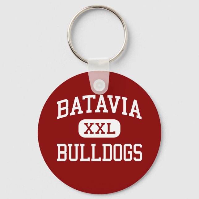 Batavia - Bulldog - Mitten - Batavia Illinois Nyckelring (Framsida)