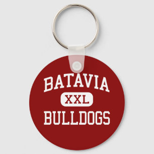 Batavia - bulldoggar - mittet - Batavia Illinois Nyckelring