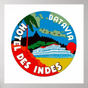 Batavia hotellDes Indies Poster