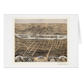 Batavia IL panorama- karta - 1869 Hälsningskort