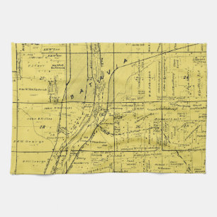 BATAVIA ILLINOIS 1871 KARTA FOX RIVER VALLEY KÖKSHANDDUK