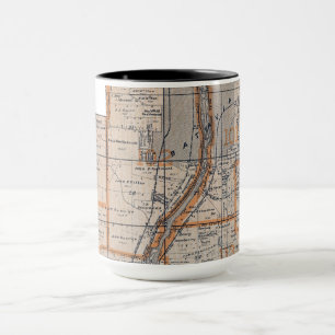 Batavia Illinois Plat Karta 1870 Fox River Valley Mugg