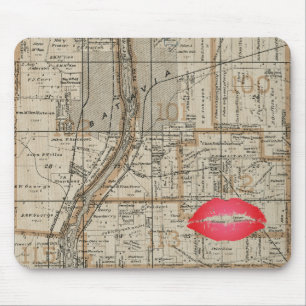 Batavia Illinois Plat-karta 1870 Fox River Valley Musmatta