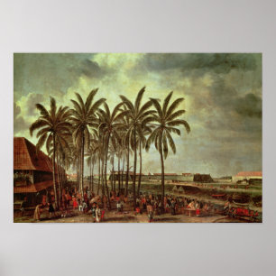 Batavias slott,Seen från Kali Besar Poster