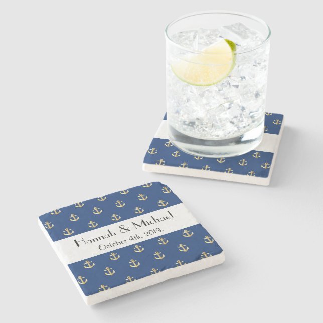 Båtbåt, Fartygsankare, Sjöankare, Bröllop Underlägg Sten (Sidan)