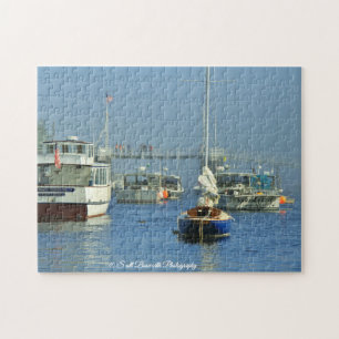 Båtbåtar DrawBridge Perkins Cove Jigszons Puzzle Pussel