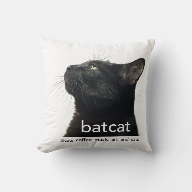 Batcat: Dekorativ kudde (2 siddesign) (Framsida)