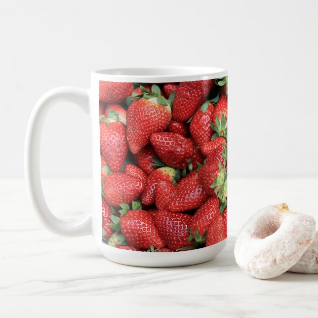 Batch av Red Juicy Strawbär Kaffemugg (Med munk)