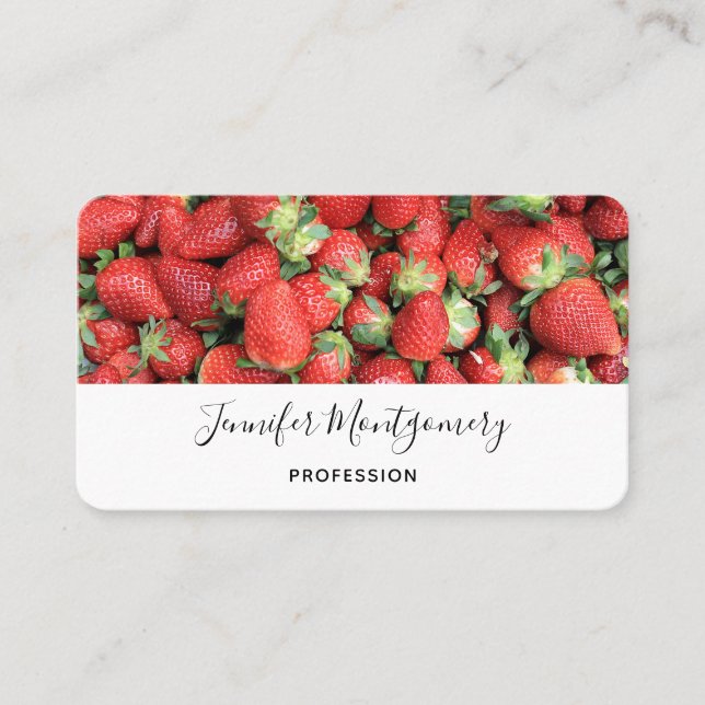 Batch av Red Juicy Strawbär Visitkort (Framsida)