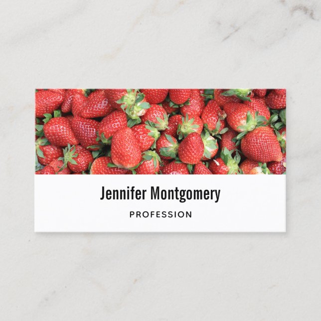 Batch av Red Juicy Strawbär Visitkort (Framsida)