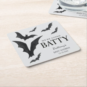 Batch för Baby Halloween Fladdermus Baby Shower Underlägg Papper Kvadrat