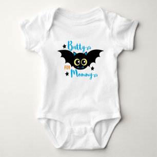 Batch för Mamma Cute 1st Halloween Blue Fladdermus T Shirt