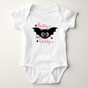 Batch till pappa Cute 1st Halloween Rosa Fladdermu T Shirt