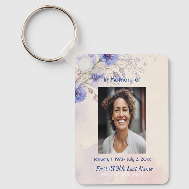 Batchelor Button-minnesmärke på foto-souvenir Nyckelring (Framsida)