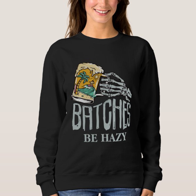 Batches be hazy  beer skeleton beach party t shirt (Framsida)