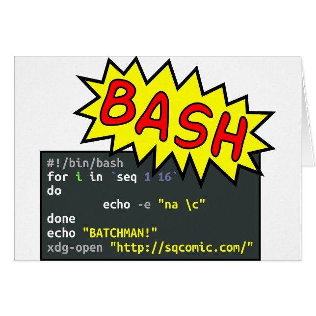 Batchman Hälsningskort (Framsidan Horizontal)