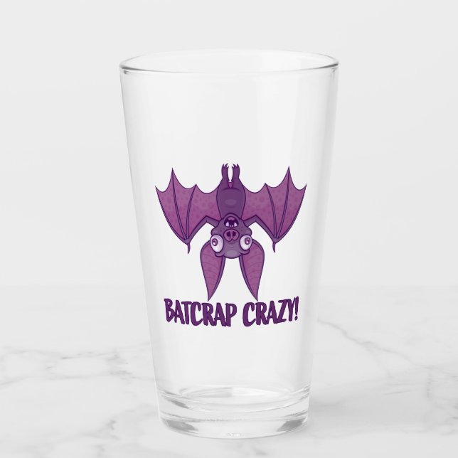 Batcrap Crazy Wacky Cartoon Bat Glaskopp (Framsida)