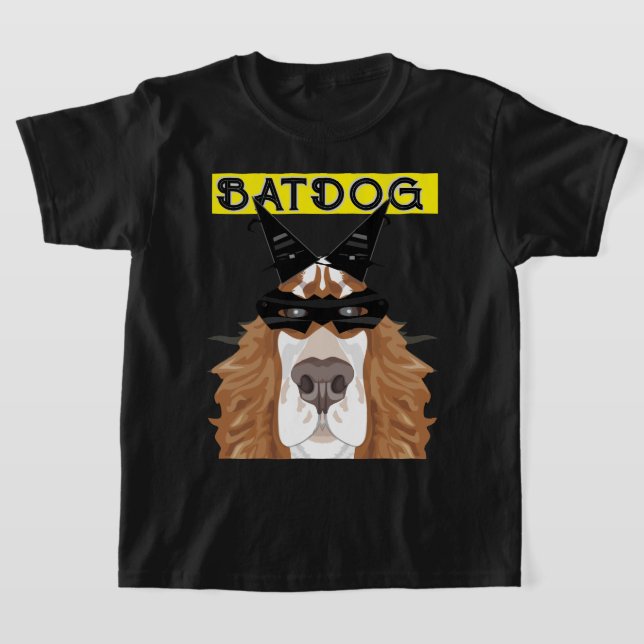 Batdog Superhjälte T Shirt (Laydown)