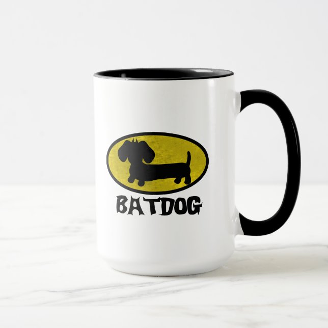 Batdog Wiener Hund Coffee Tea Mugg (Höger)
