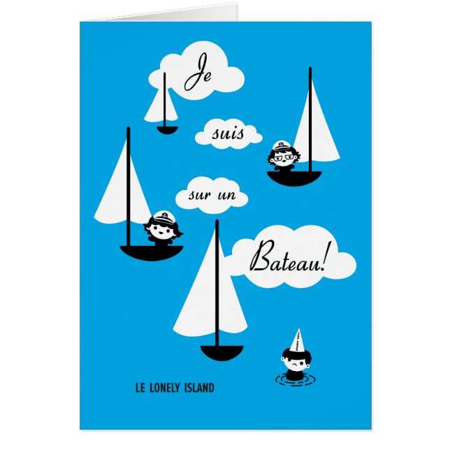 Bateau för un för Je suissur! Hälsningskort (Framsidan)