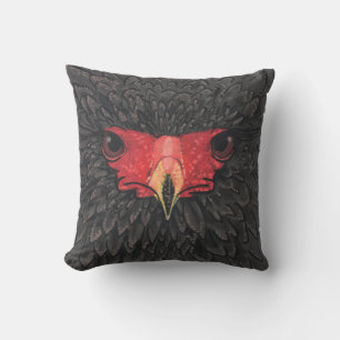 Bateleur Eagle African Bird Porträtt Papper Collag Kudde