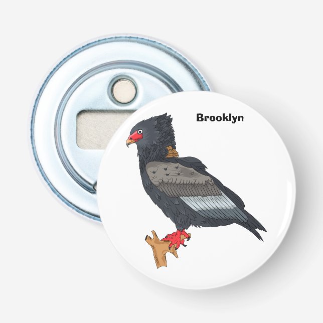 Bateleur Eagle-illustration Flasköppnare (Framsidan)